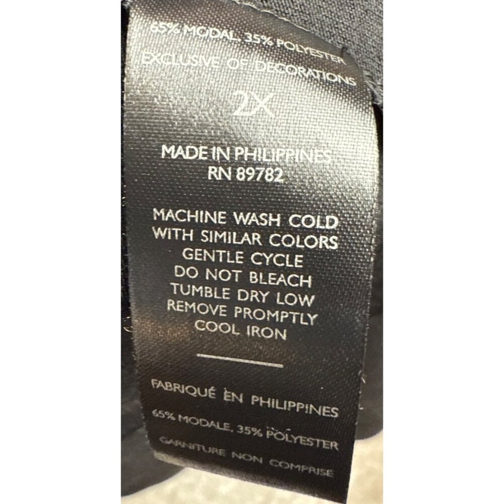 NWT NEW Natori Shangri-La Robe Black 2x $98 Luxurious - Picture 8 of 10